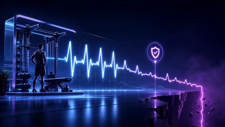 Neon conceptual illustration for “Gym loyalty program in Dubai: attendance is the number that predicts cancellation”